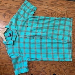 Casual button up plaid shirt